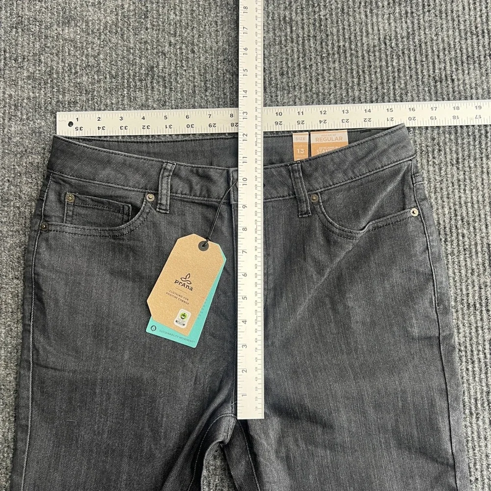 NWT Prana Women's 10 REG‎ Kayla High Rise Jeans Denim Solid Organic Stretch Gray
